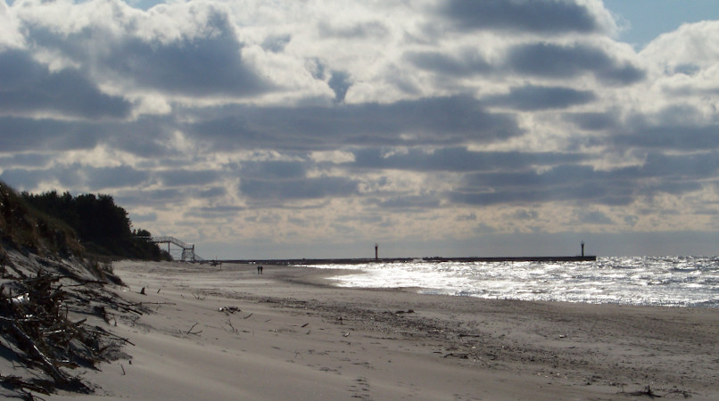 Landsend am Ostseestrand